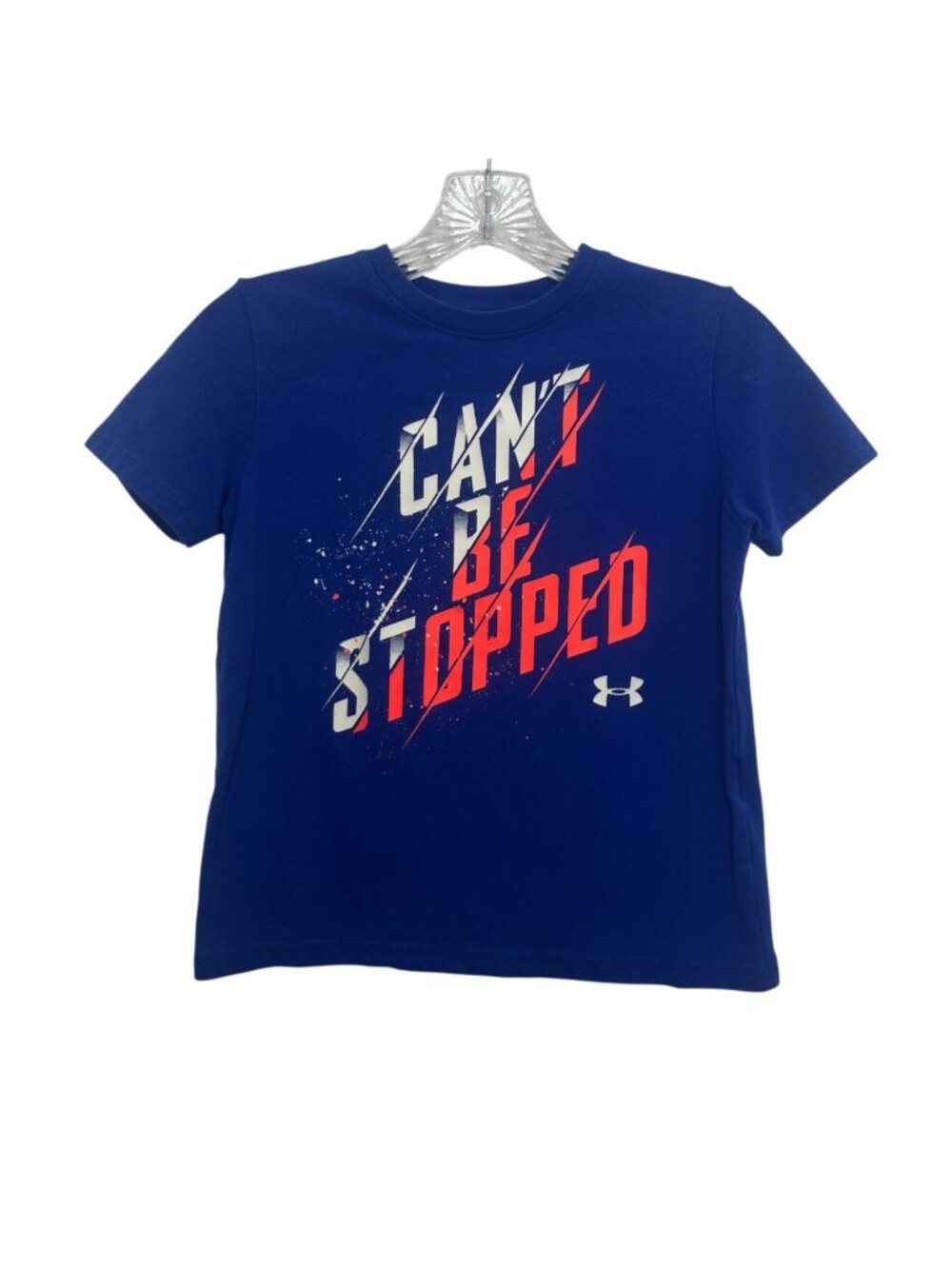 Under Armour Youth Graphic Tshirt Loose Fit HeatGear YSM Youth Small Blue